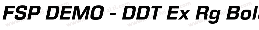 FSP DEMO - DDT Ex Rg Bold字体转换